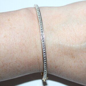 Sterling Silver Gold Tone Bangle Bracelet 10 Grams